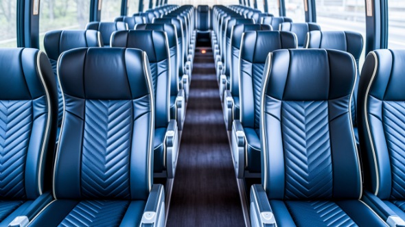 milwaukee 55 passenger charter bus inside