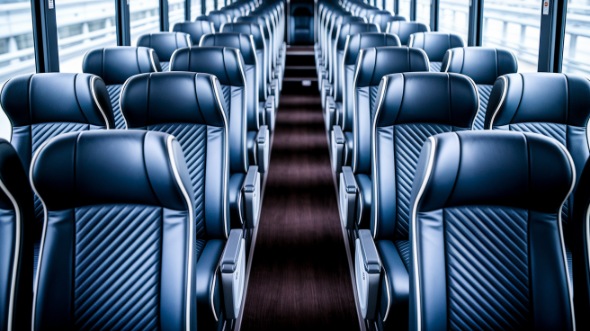 milwaukee 56 passenger charter bus inside